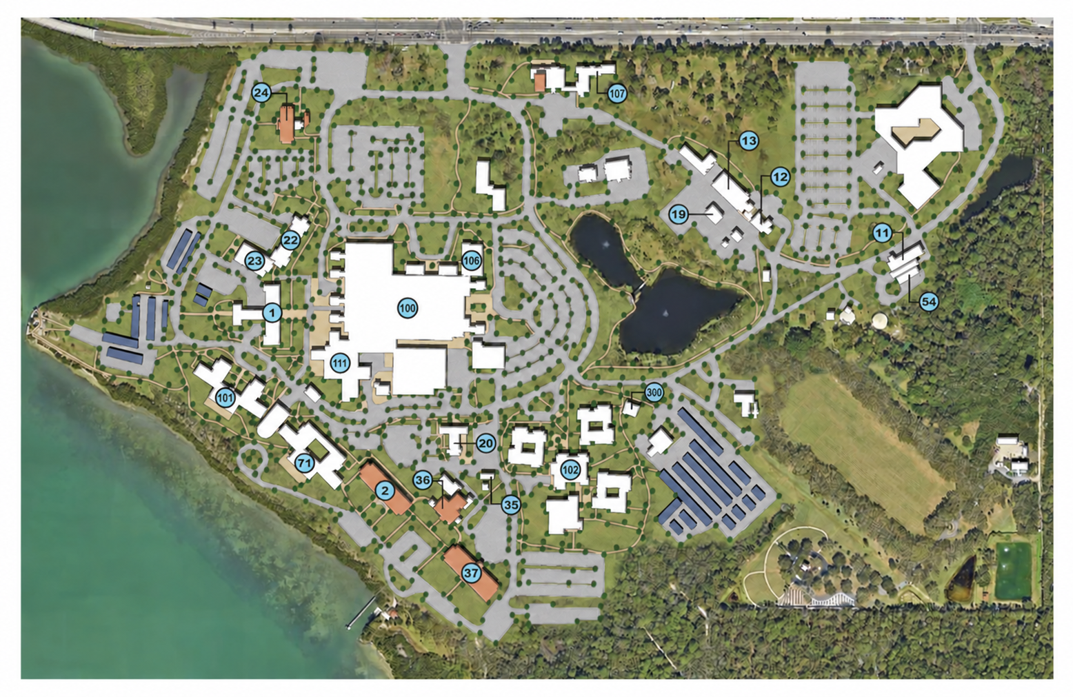 Rendered campus master plan