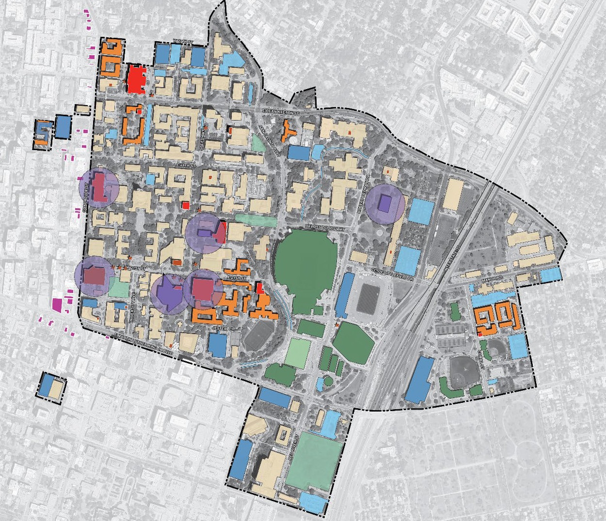 Campus destinations & student life